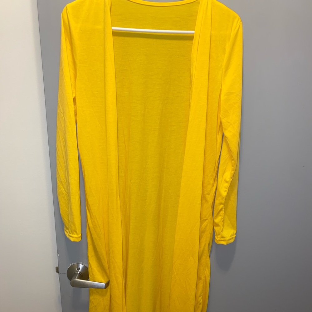 Long Yellow Cardigan